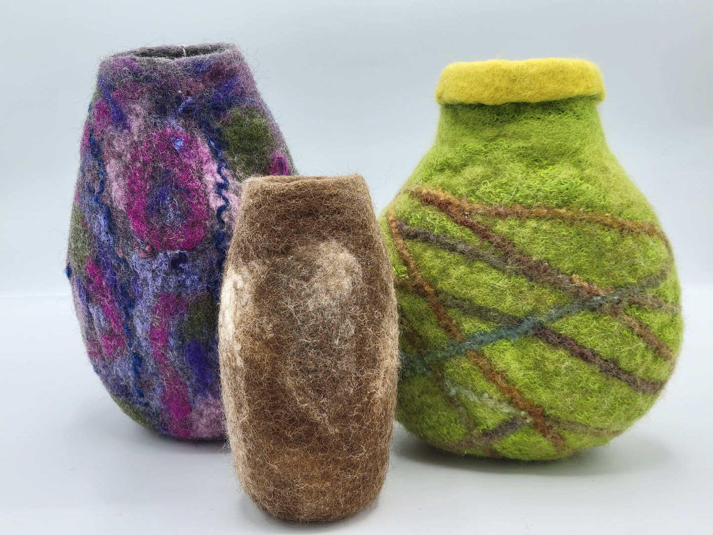 Handmade Felted Vases