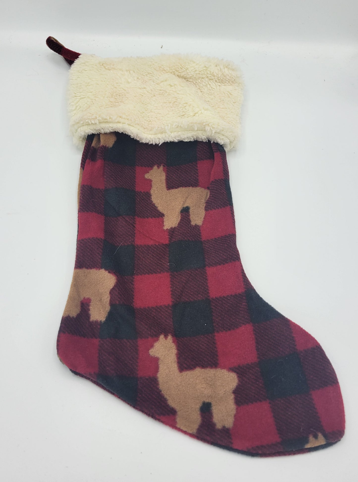 Plaid Alpaca Stocking