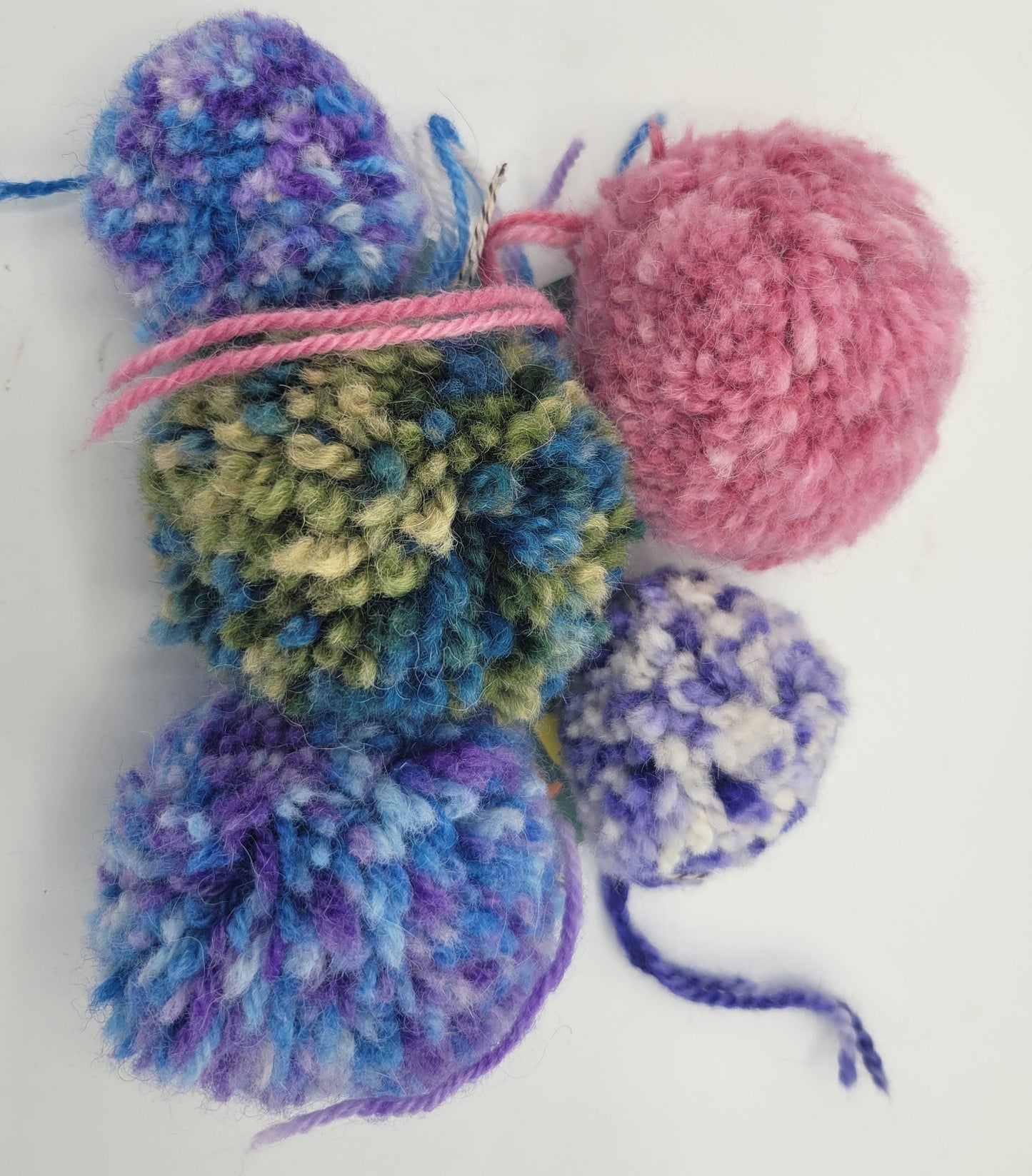 Handmade yarn pom poms