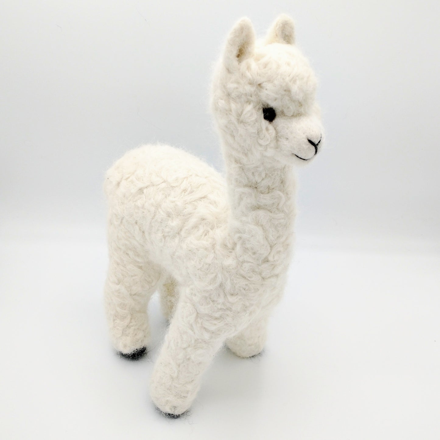 Felted Alpaca in white