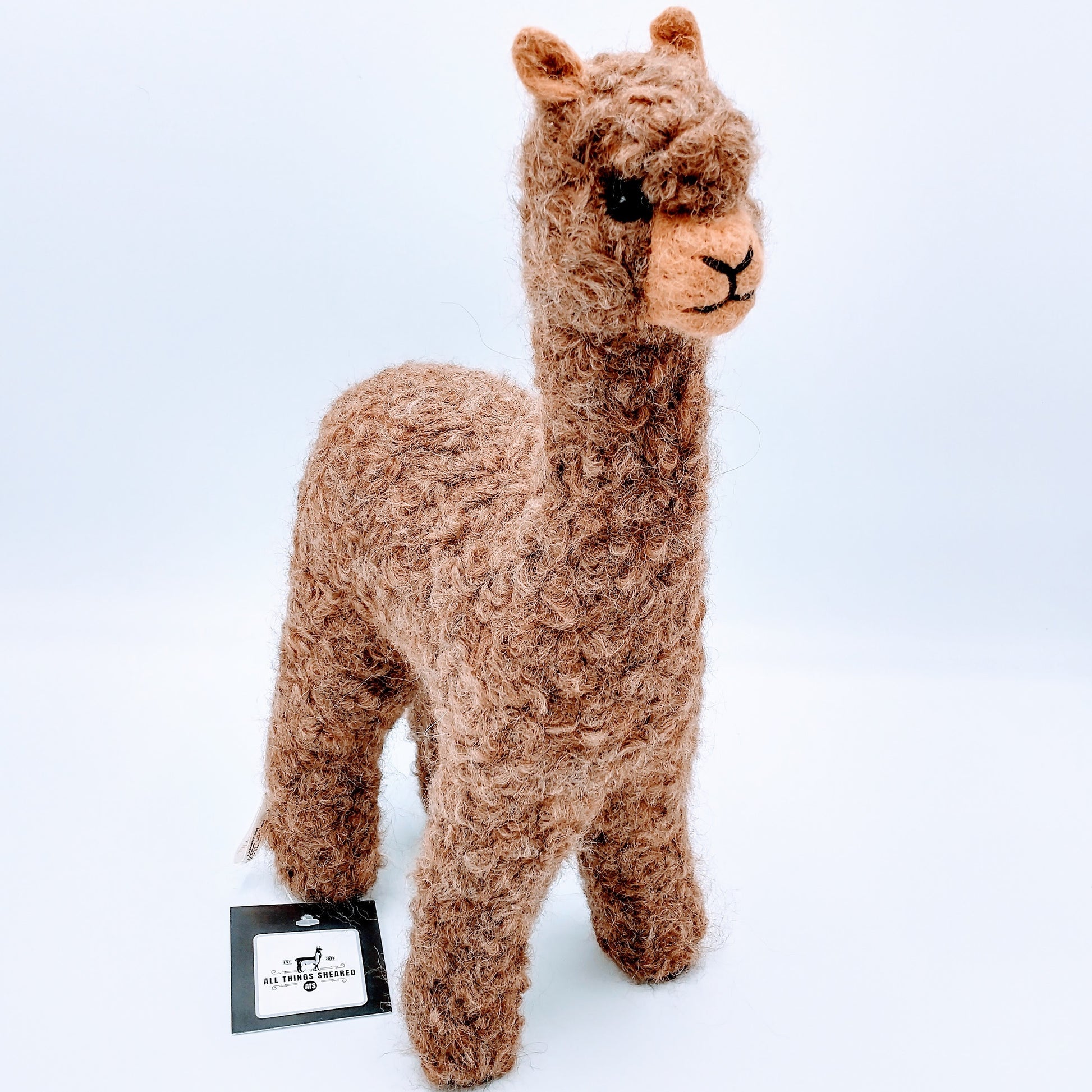 Herdsire 12″ Alpaca Fiber Sculpture brown