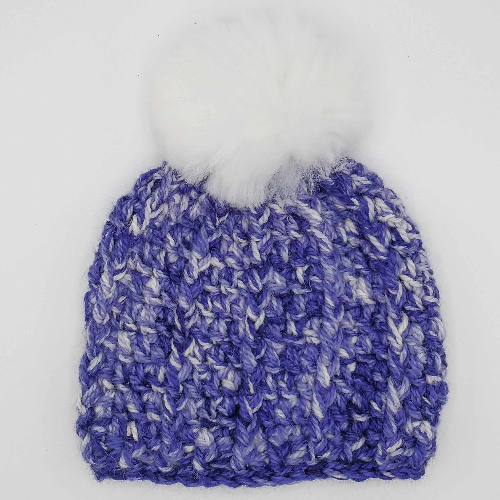 Handmade Children's Single Pom Hat Blue