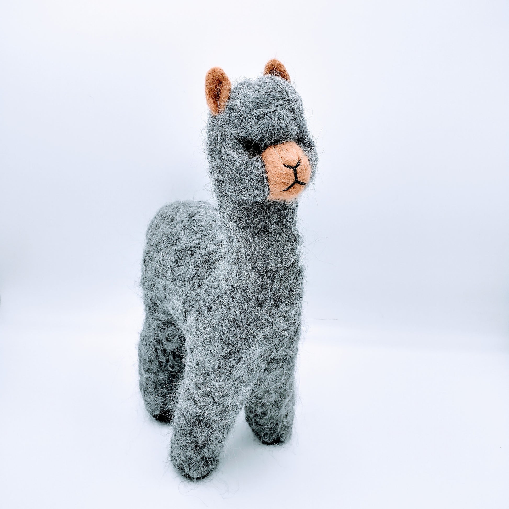 Felted Alpaca in gray