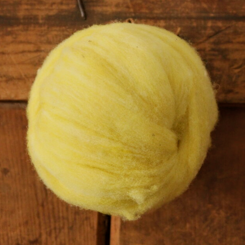 Roving - 4oz. Wool yellow