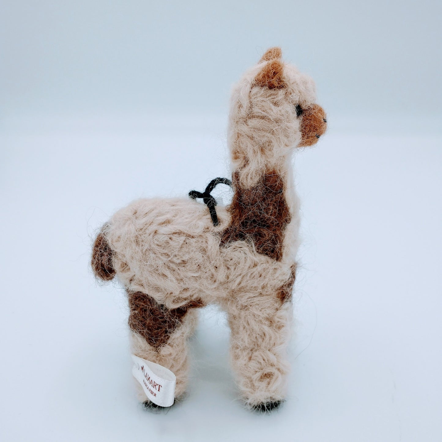 Alpaca Fiber Sculpture in two tone brown