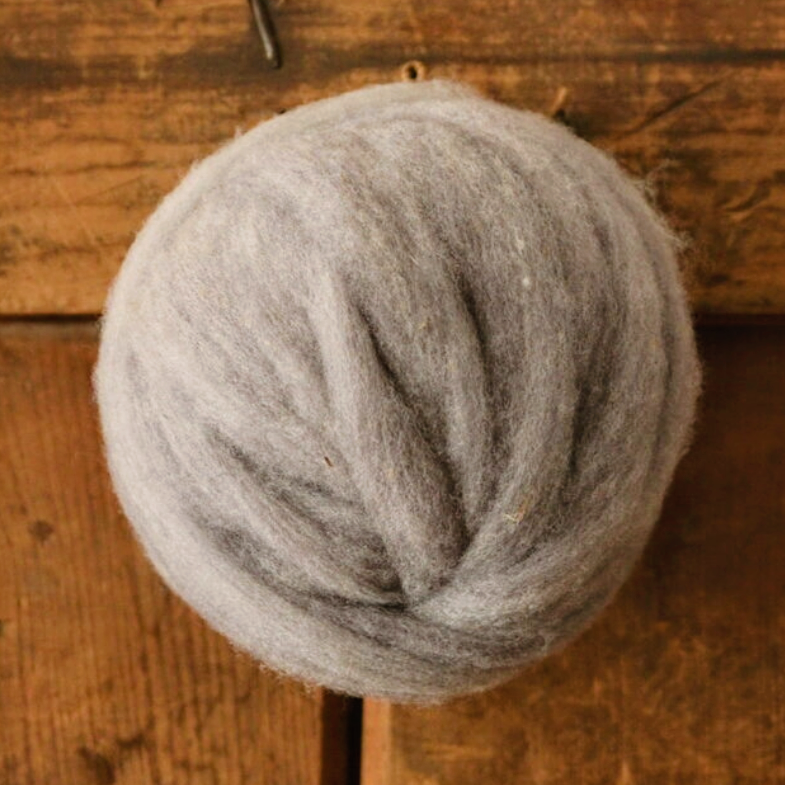 Roving - 4oz. Wool cream