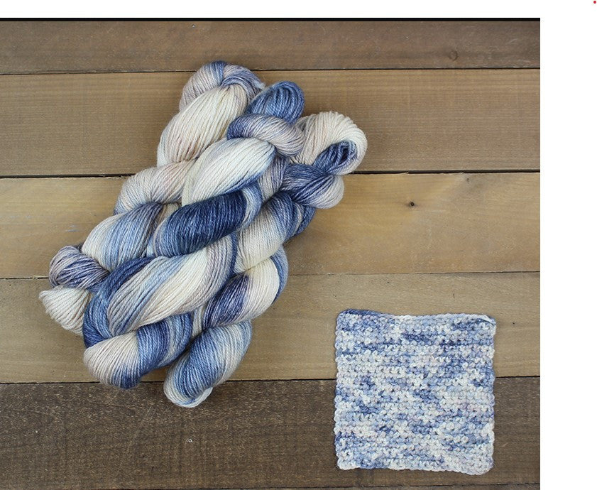 Sportweight Alpaca Yarn blue and white