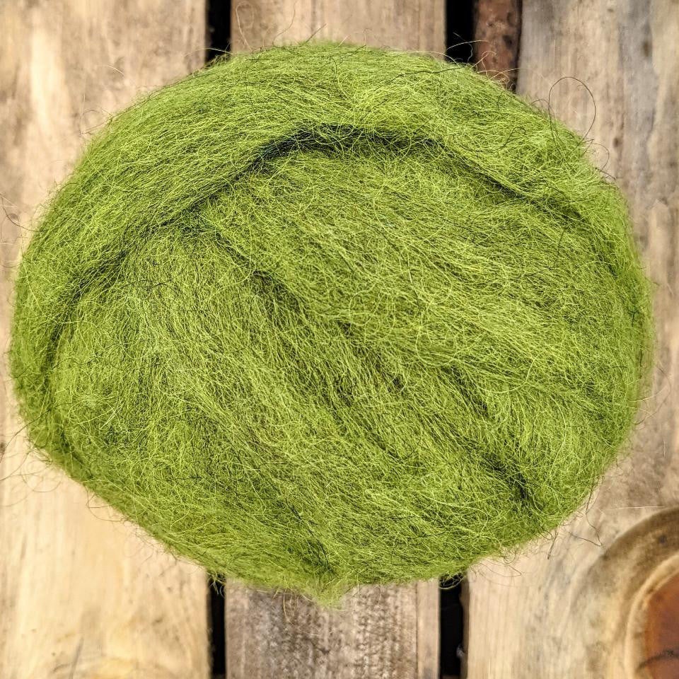 Roving - 4oz. Wool green