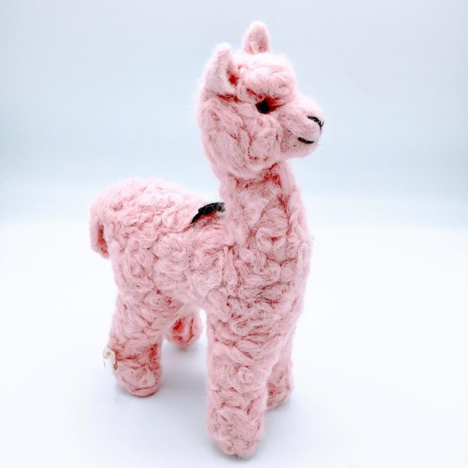 Felted Alpaca in pink