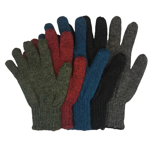 Reversible Double Knit Alpaca Gloves